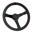 Luisi Mirage Corsa Sportlenkrad Leder schwarz / schwarz geschüsselt & TÜV Prüfbericht